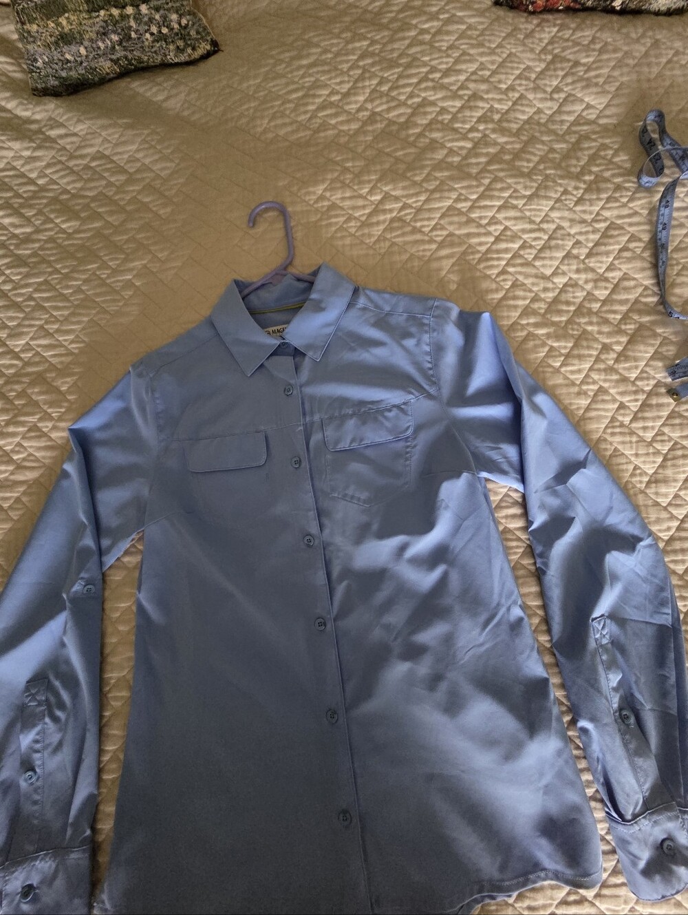 Woman's Classic Light Blue Button-Up Anventure Shirt